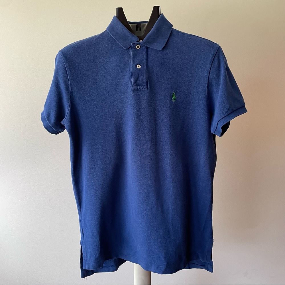 Polo Ralph Lauren blue custom fit polo